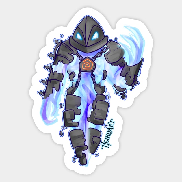 Xerath, the magus ascendant Sticker by MeikosArt